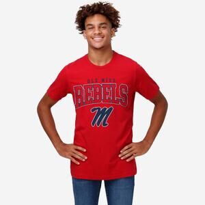 Ole Miss Rebels Classic Men’s Embroidered Cotton Logo T-Shirt Sz M